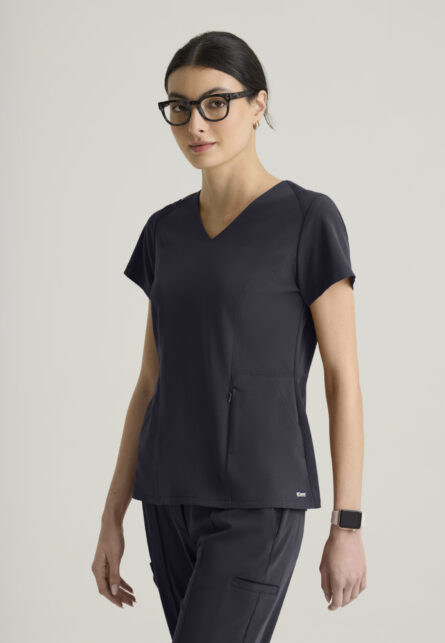 Grey's Anatomy™ by Barco Cultivate Women's 3-Pocket Classic V-Neck Back Waist Detail Top - Image 19