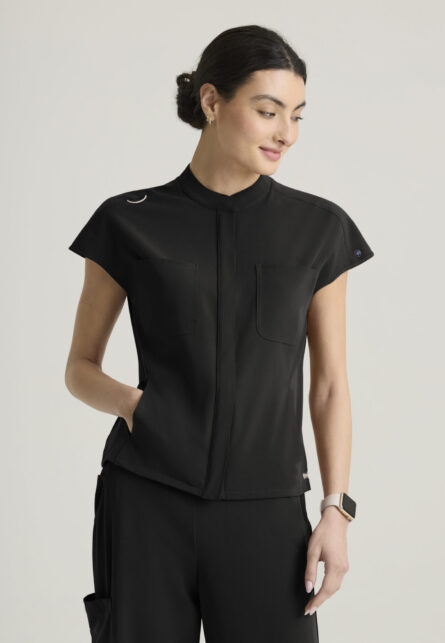 Grey's Anatomy™ by Barco Cultivate Women's 6-Pocket Sportneck Zip-Front Top - Image 4