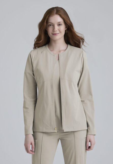Grey's Anatomy™ by Barco Cultivate Women's 5-Pocket Round Neck Zip-Front Warm-Up Jacket - Image 10