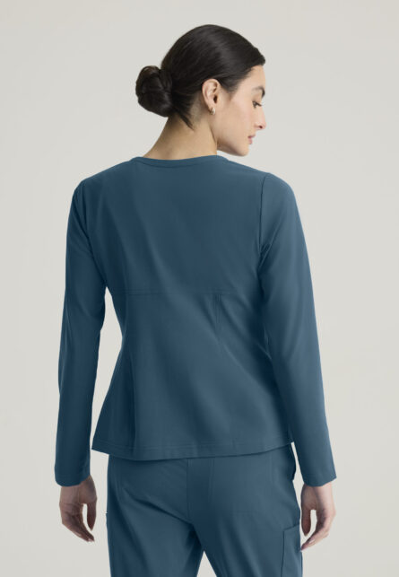 Grey's Anatomy™ by Barco Cultivate Women's 5-Pocket Round Neck Zip-Front Warm-Up Jacket - Image 2