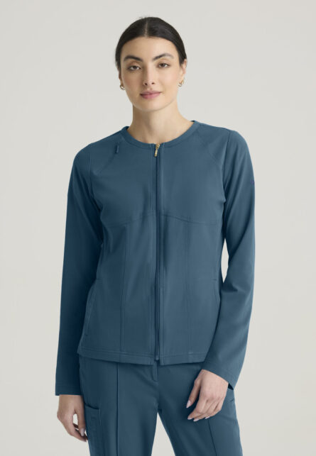 Grey's Anatomy™ by Barco Cultivate Women's 5-Pocket Round Neck Zip-Front Warm-Up Jacket - Image 1