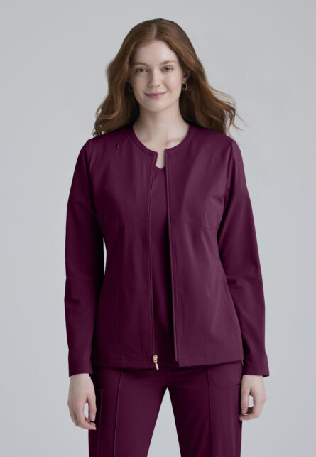 Grey's Anatomy™ by Barco Cultivate Women's 5-Pocket Round Neck Zip-Front Warm-Up Jacket - Image 16