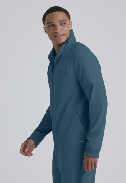 Grey's Anatomy™ by Barco Cultivate Men's 5-Pocket Collared Zip-Front Warm-Up Jacket - Image 2