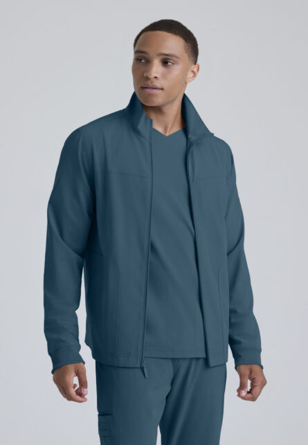 Grey's Anatomy™ by Barco Cultivate Men's 5-Pocket Collared Zip-Front Warm-Up Jacket - Image 1