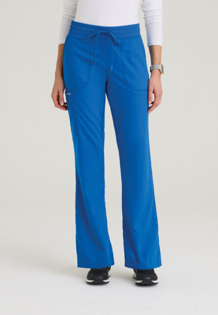 Grey's Anatomy Classic Women's 5 Pocket Rib Knit Waistband Fit & Flare Pant - Image 7