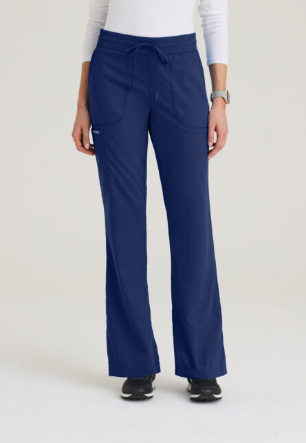 Grey's Anatomy Classic Women's 5 Pocket Rib Knit Waistband Fit & Flare Pant - Image 5