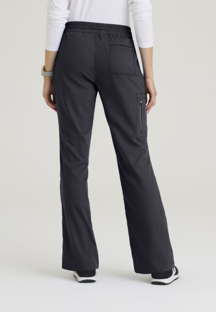 Grey's Anatomy Classic Women's 5 Pocket Rib Knit Waistband Fit & Flare Pant - Image 10