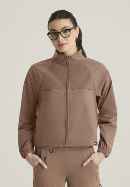 Grey's Anatomy™ by Barco Knit Stretch Women's 4-Pocket Zip-Front Windbreaker Jacket - Image 5