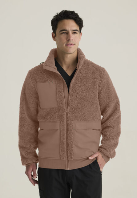 Grey's Anatomy Spandex Stretch Men's 5-Pocket Mock Neck Zip Front Jacket - Image 4