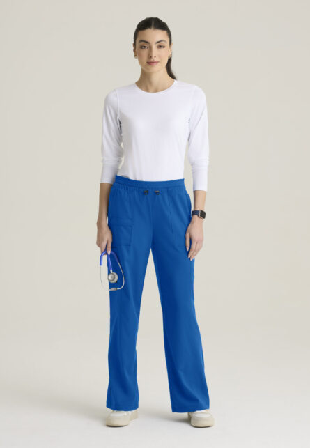 Grey's Anatomy Spandex Stretch Women's 7-Pocket Layered Waistband Wide Leg Pant - Image 16