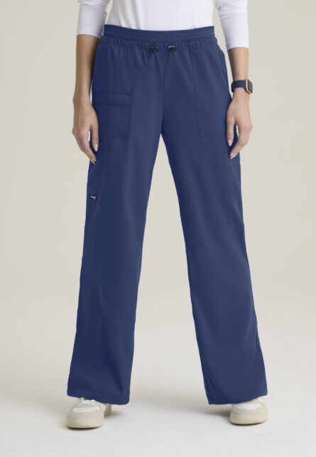 Grey's Anatomy Spandex Stretch Women's 7-Pocket Layered Waistband Wide Leg Pant - Image 13