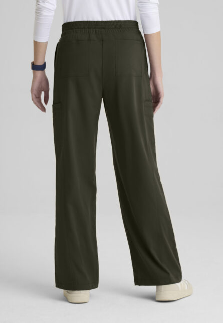 Grey's Anatomy Spandex Stretch Women's 7-Pocket Layered Waistband Wide Leg Pant - Image 18