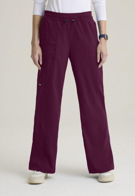 Grey's Anatomy Spandex Stretch Women's 7-Pocket Layered Waistband Wide Leg Pant - Image 23