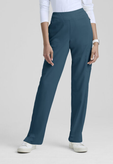 Grey's Anatomy Spandex-Stretch Women's 7-Pocket Rib Waistband Slim Leg Pant - Image 1