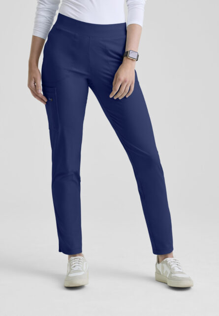 Grey's Anatomy Knit Stretch Women's 6-Pocket Tulip Hem Slim Leg Pant - Image 4