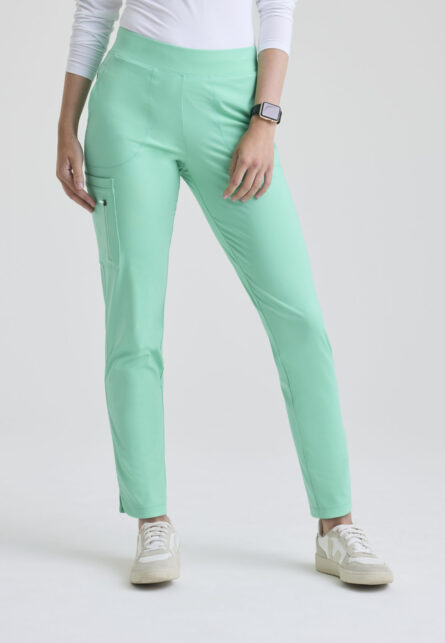 Grey's Anatomy Knit Stretch Women's 6-Pocket Tulip Hem Slim Leg Pant - Image 6