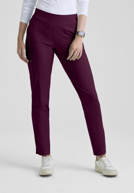 Grey's Anatomy Knit Stretch Women's 6-Pocket Tulip Hem Slim Leg Pant - Image 14