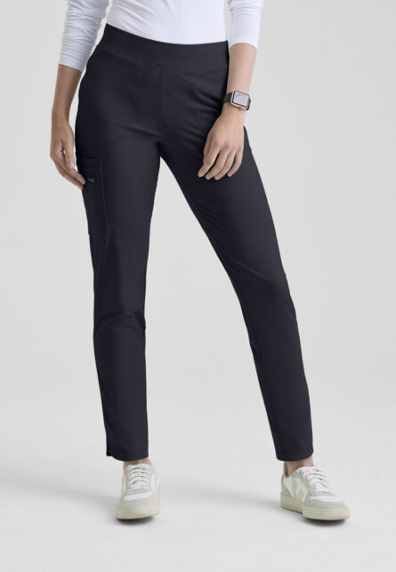 Grey's Anatomy Knit Stretch Women's 6-Pocket Tulip Hem Slim Leg Pant - Image 12