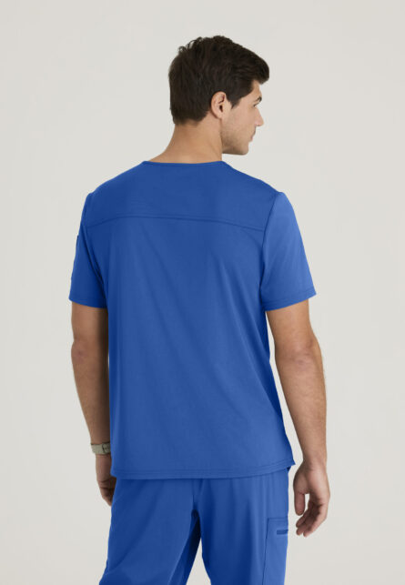 Grey's Anatomy By Barco Knit Stretch Men's 2 Pocket V-neck Framed Pocket Top - Image 7