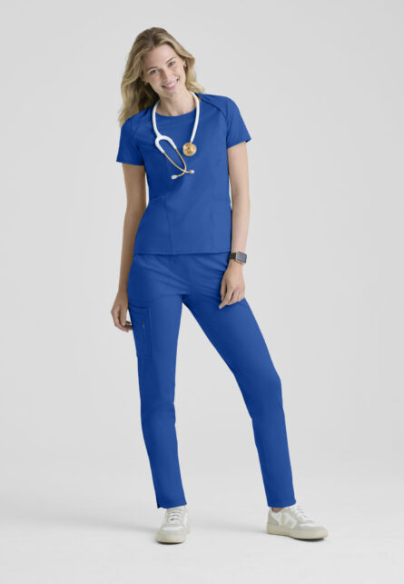 Grey's Anatomy™ by Barco Knit Stretch Women's 4-Pocket Crew Neck Top - Image 9