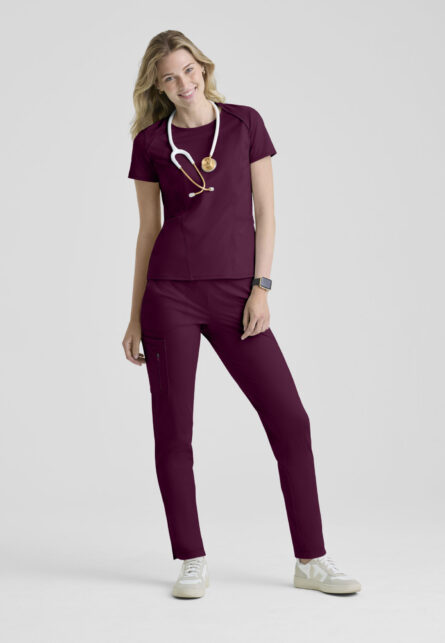 Grey's Anatomy™ by Barco Knit Stretch Women's 4-Pocket Crew Neck Top - Image 15