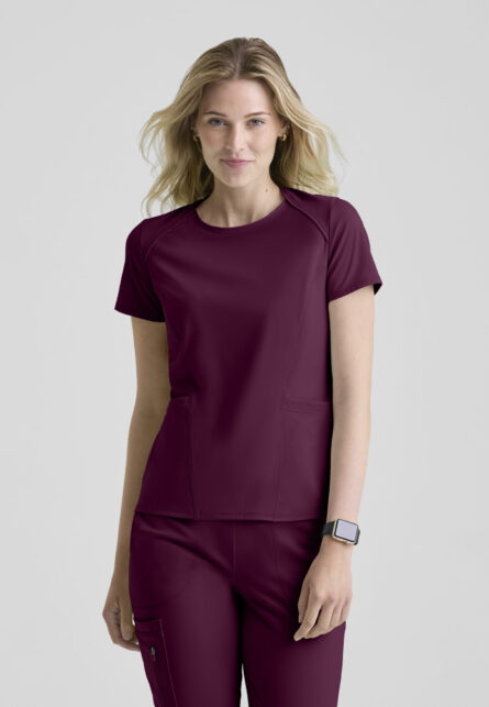 Grey's Anatomy™ by Barco Knit Stretch Women's 4-Pocket Crew Neck Top - Image 14