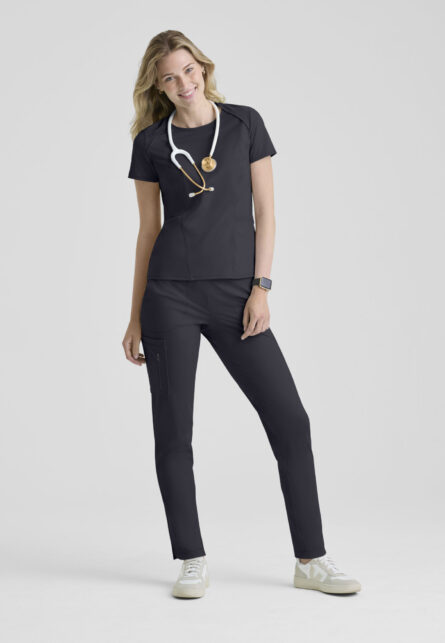 Grey's Anatomy™ by Barco Knit Stretch Women's 4-Pocket Crew Neck Top - Image 13