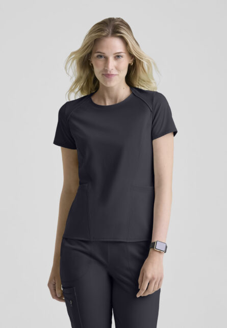 Grey's Anatomy™ by Barco Knit Stretch Women's 4-Pocket Crew Neck Top - Image 12
