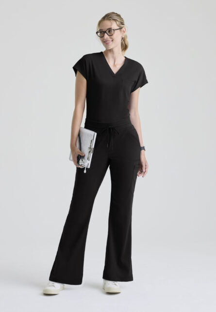 Grey's Anatomy Spandex-Stretch Women's 1-Pocket V-Neck Dolman Tuck-In Top - Image 5