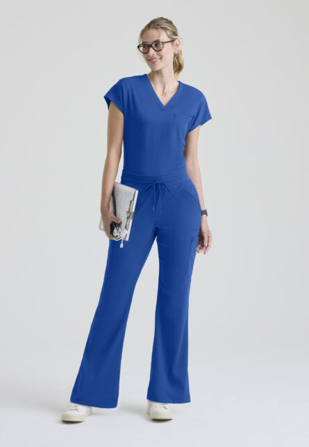 Grey's Anatomy Spandex-Stretch Women's 1-Pocket V-Neck Dolman Tuck-In Top - Image 9
