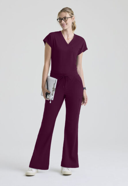 Grey's Anatomy Spandex-Stretch Women's 1-Pocket V-Neck Dolman Tuck-In Top - Image 13