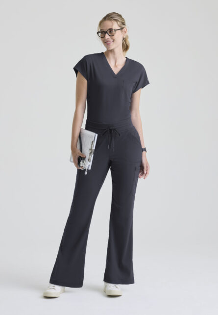 Grey's Anatomy Spandex-Stretch Women's 1-Pocket V-Neck Dolman Tuck-In Top - Image 11