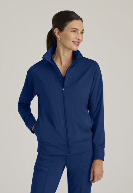 Grey's Anatomy Knit Stretch Women's Ease 4-Pocket Drop-Shoulder Warm-up Jacket - Image 5