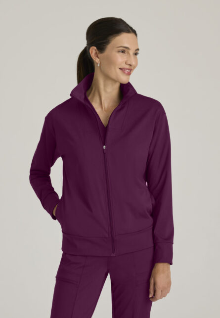 Grey's Anatomy Knit Stretch Women's Ease 4-Pocket Drop-Shoulder Warm-up Jacket - Image 11