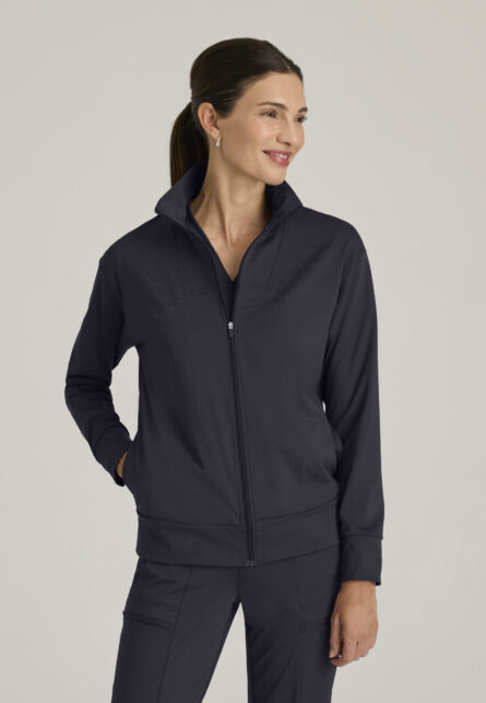 Grey's Anatomy Knit Stretch Women's Ease 4-Pocket Drop-Shoulder Warm-up Jacket - Image 9