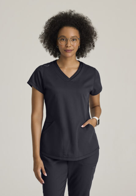 Grey's Anatomy Classic Evelyn Women's 3-Pocket Double Banded V-Neck Top - Image 8