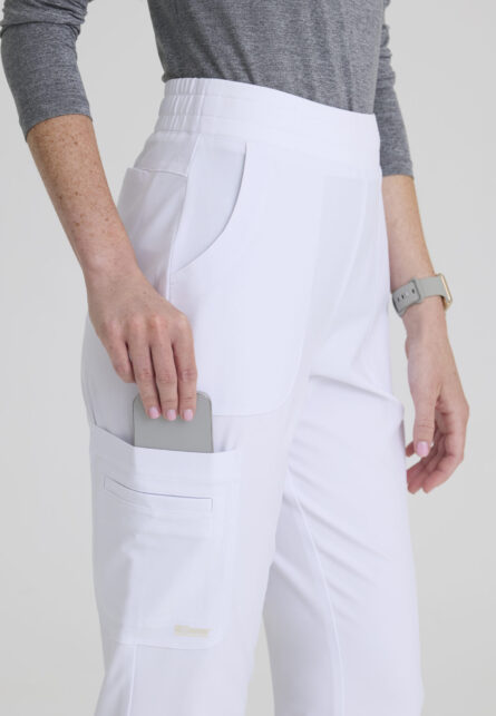 Grey's Anatomy Evolve Women's 6 Pocket Jersey Waistband Fit & Flare Pant - Image 25