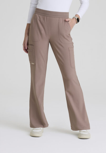 Grey's Anatomy Evolve Women's 6 Pocket Jersey Waistband Fit & Flare Pant - Image 12