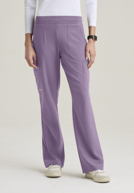 Grey's Anatomy Evolve Women's 6 Pocket Jersey Waistband Fit & Flare Pant - Image 1