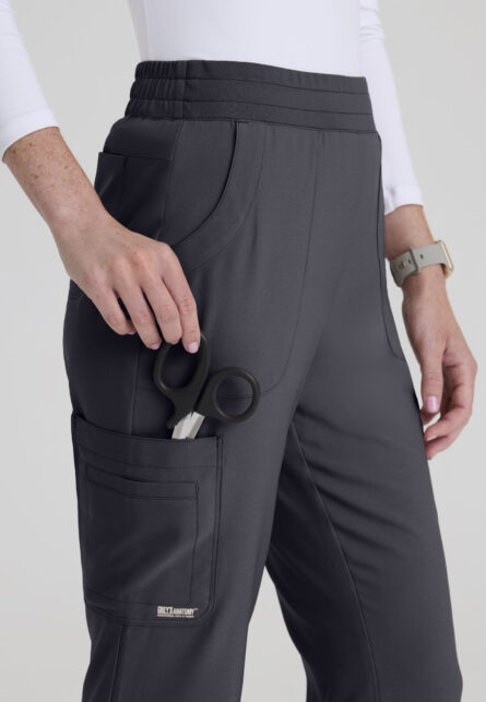 Grey's Anatomy Evolve Women's 6 Pocket Jersey Waistband Fit & Flare Pant - Image 23