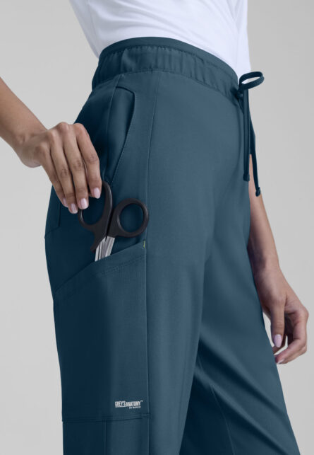Grey's Anatomy Evolve Women's 5-Pocket Elastic Waistband Straight Leg Pant - Image 2