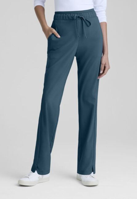 Grey's Anatomy Evolve Women's 5-Pocket Elastic Waistband Straight Leg Pant - Image 1