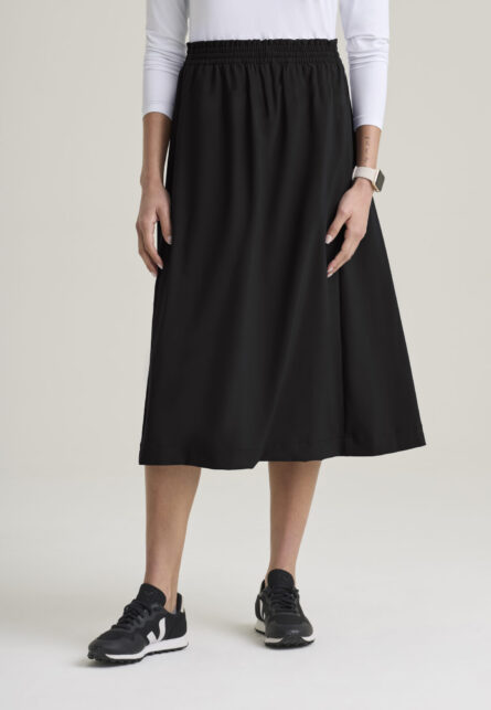 Grey's Anatomy Evolve Women's 3 Pocket Ruffle Waistband A-Line Skirt - Image 1