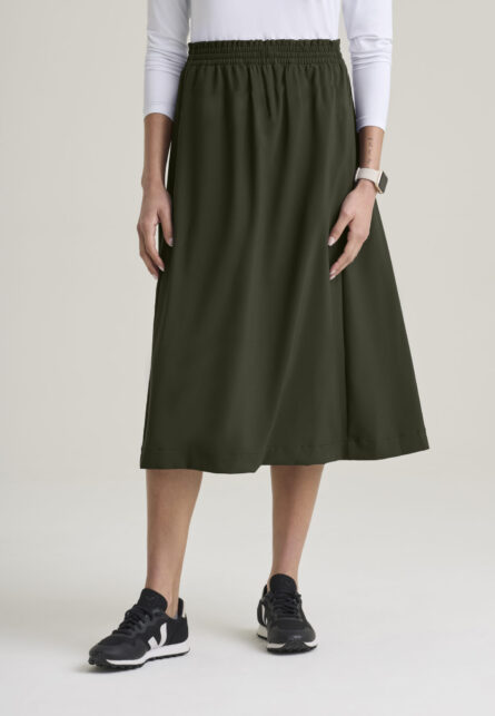Grey's Anatomy Evolve Women's 3 Pocket Ruffle Waistband A-Line Skirt - Image 4
