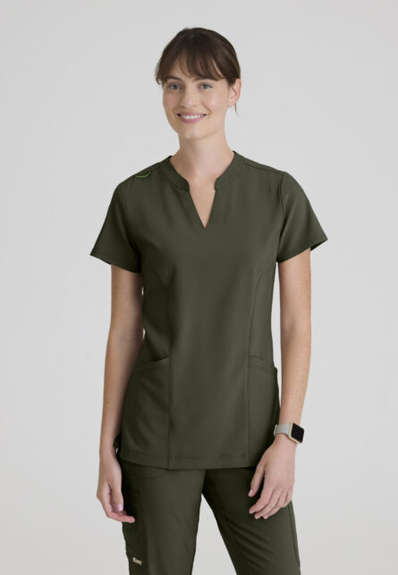 Grey's Anatomy Evolve Women's 2 Pocket Banded Notched Neck Top - Image 13
