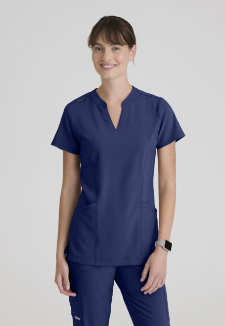 Grey's Anatomy Evolve Women's 2 Pocket Banded Notched Neck Top - Image 17