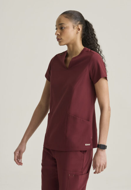 Grey's Anatomy Evolve Women's 2 Pocket Banded Notched Neck Top - Image 9