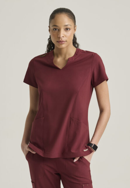 Grey's Anatomy Evolve Women's 2 Pocket Banded Notched Neck Top - Image 8