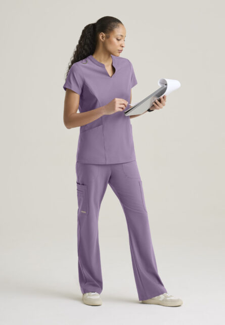 Grey's Anatomy Evolve Women's 2 Pocket Banded Notched Neck Top - Image 2