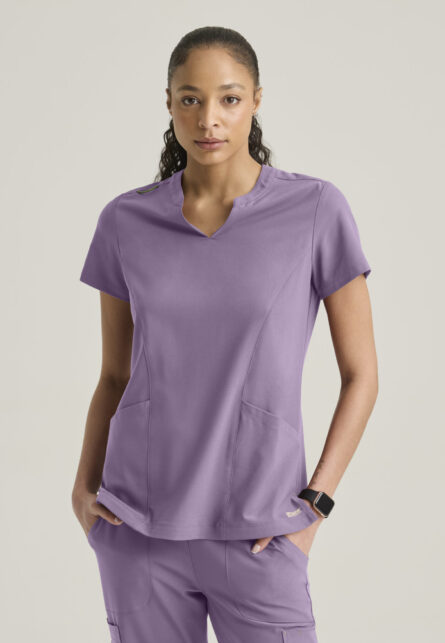Grey's Anatomy Evolve Women's 2 Pocket Banded Notched Neck Top - Image 1